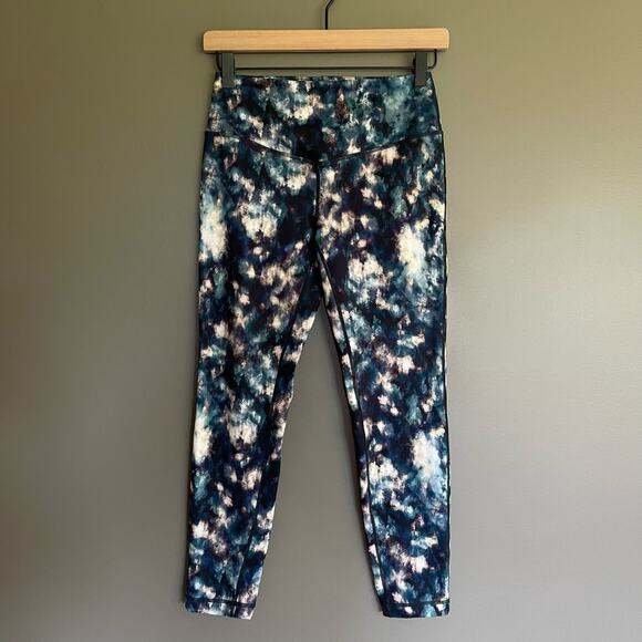 L'urv Solar System 7/8 Legging Size Small Blue White Abstract High Waist Workout - Picture 3 of 16